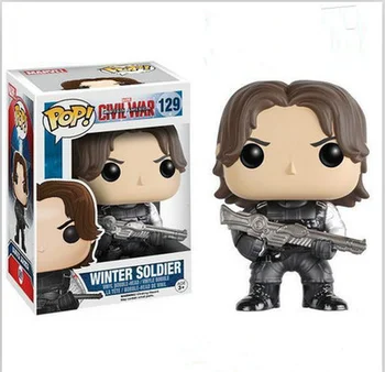 FUNKO POP Marvel Captain America: Civil War Winter Soldier 129# figurine PVC action figure 10CM with box collection toy gifts
FUNKO POP Marvel Captain America: Civil War Winter Soldier 129# figurine PVC action figure 10CM with box collection toy gifts