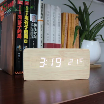 Wooden Digital LED Alarm Clock USB/Battery Powered Thermometer Clock with Sound Control Home Decor
Wooden Digital LED Alarm Clock USB/Battery Powered Thermometer Clock with Sound Control Home Decor