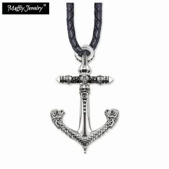 Anchors Leather Rope Necklace,Thomas Style Nice Punk European TS Fashion Gift Jewelry in 925 Sterling Silver For Women Men
Anchors Leather Rope Necklace,Thomas Style Nice Punk European TS Fashion Gift Jewelry in 925 Sterling Silver For Women Men