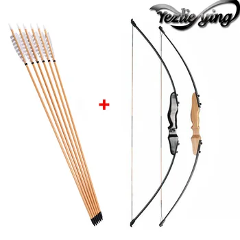 Long Bow Archery 40 Pounds Entry Bow Straight Bow Archery Longbows for Hunting and 6PCS White Pine Wooden Arrows
Long Bow Archery 40 Pounds Entry Bow Straight Bow Archery Longbows for Hunting and 6PCS White Pine Wooden Arrows