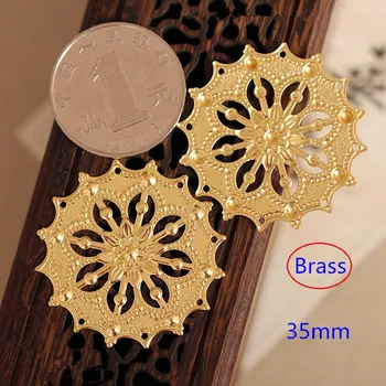 30 Pcs Big Flower Charms Connector 35mm Brass Stamping,Flower Pattern Brass Setting For Jewelry Making - Free Shipping
30 Pcs Big Flower Charms Connector 35mm Brass Stamping,Flower Pattern Brass Setting For Jewelry Making - Free Shipping