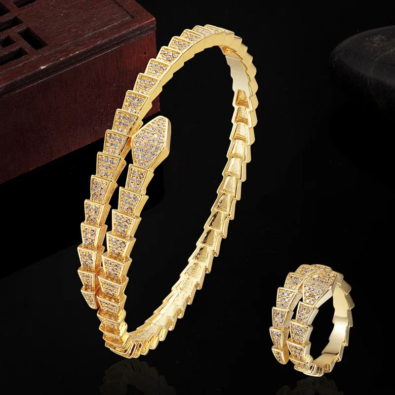 AAA Zircon Jewelry Sets plated Gold Indian bangles Love Chain Gold Bangle Bracelet Women Wedding Rings Bridal Jewelry Set
AAA Zircon Jewelry Sets plated Gold Indian bangles Love Chain Gold Bangle Bracelet Women Wedding Rings Bridal Jewelry Set