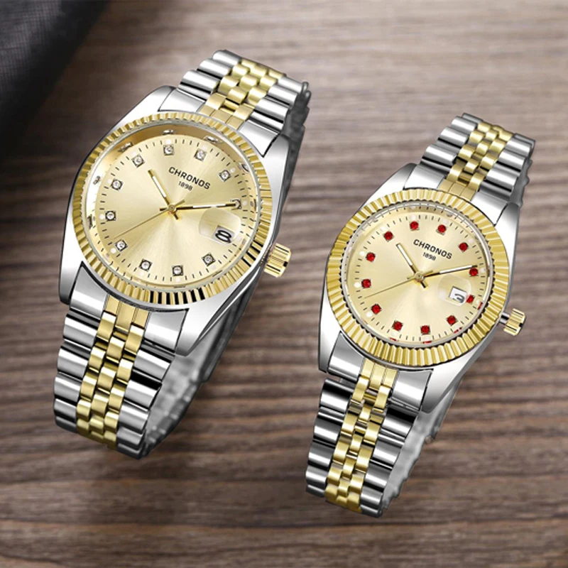 Chronos Couples Watches 2018 Top Brand Lovers Quartz Watch Men Women Casual Waterproof Stainless Steel Watches Gift Reloj Mujer
Chronos Couples Watches 2018 Top Brand Lovers Quartz Watch Men Women Casual Waterproof Stainless Steel Watches Gift Reloj Mujer