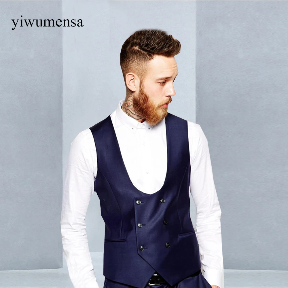 2018 New Groom Vest Navy Blue Groomsmens Best Man Vest Custom Made Size and Color Double-Breasted Wedding PromDinner Waistcoat
2018 New Groom Vest Navy Blue Groomsmens Best Man Vest Custom Made Size and Color Double-Breasted Wedding PromDinner Waistcoat