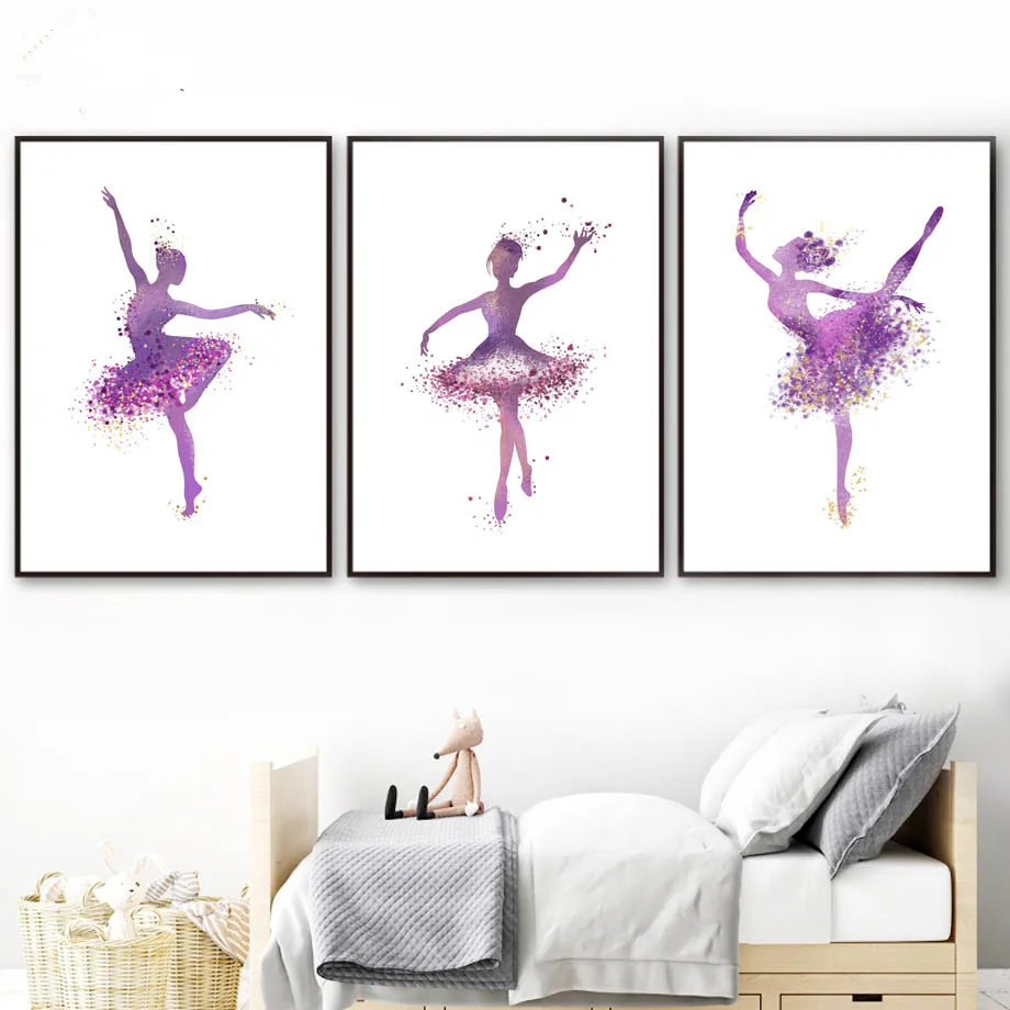 

Modern Ballerina Dancer And High Heel Poster Abstract Print Canvas Painting Custom Picture Home Wall Art Graffiti Decoration