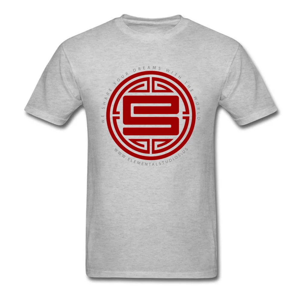 Мужская футболка Elemental Studio Red Seal Logo повседневные футболки из 100% хлопка с круглым
