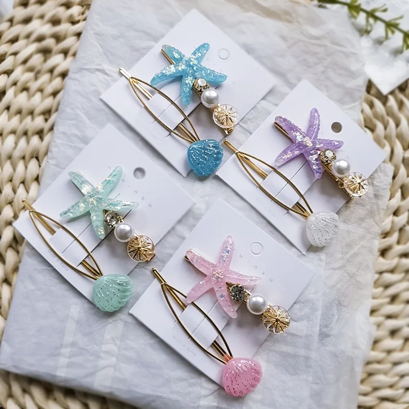 2Pcs/Lot New Pearls Hairpins Irregular Geometric Headwear Starfish Shell Hair Clips Star Hairgrips For Women Hair Accessories
2Pcs/Lot New Pearls Hairpins Irregular Geometric Headwear Starfish Shell Hair Clips Star Hairgrips For Women Hair Accessories
