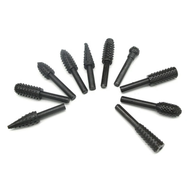 10pcs/Set 6mm Shank Steel Rotary Rasp Files Woodworking Rasps Electric Grinding Head Burr Drill Bits For DIY Wood Tool
10pcs/Set 6mm Shank Steel Rotary Rasp Files Woodworking Rasps Electric Grinding Head Burr Drill Bits For DIY Wood Tool