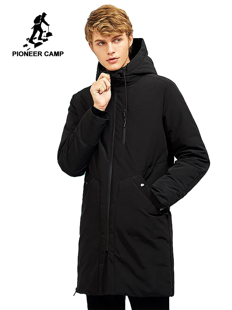 Pioneer Camp waterproof thick winter men's down jacket brand clothing hooded black long warm white duck down coat male AYR705257
Pioneer Camp waterproof thick winter men's down jacket brand clothing hooded black long warm white duck down coat male AYR705257