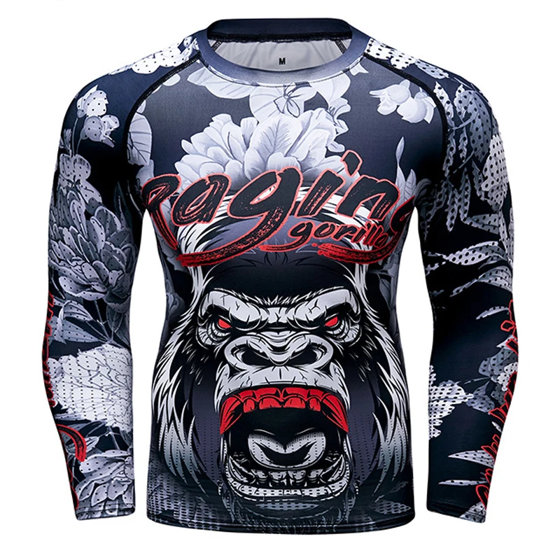 Rashguard Mma Long Sleeve Compression Muay Thai Printed Quick Drying Elastic Fitness Training Boxing T Shirt Fighting Sportwear
Rashguard Mma Long Sleeve Compression Muay Thai Printed Quick Drying Elastic Fitness Training Boxing T Shirt Fighting Sportwear