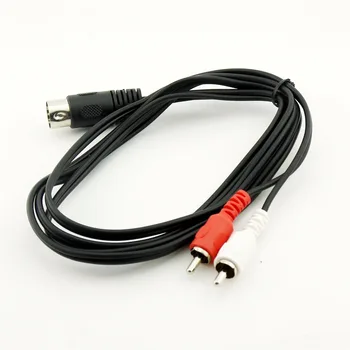 

1pcs MIDI DIN 5 PIN Male Plug to 2x RCA Phono Male Plug Audio Adapter Cable 50cm 1.5ft / 1.5m 5ft