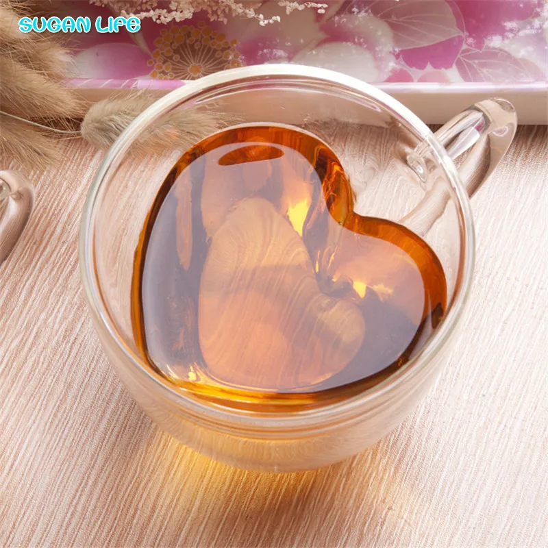 Heart Love Shaped Transparent Glass Double Wall Milk Glass Cup Coffee Tea Milk Beer Cup Juice Mug Heat Resistance Drinkware
Heart Love Shaped Transparent Glass Double Wall Milk Glass Cup Coffee Tea Milk Beer Cup Juice Mug Heat Resistance Drinkware