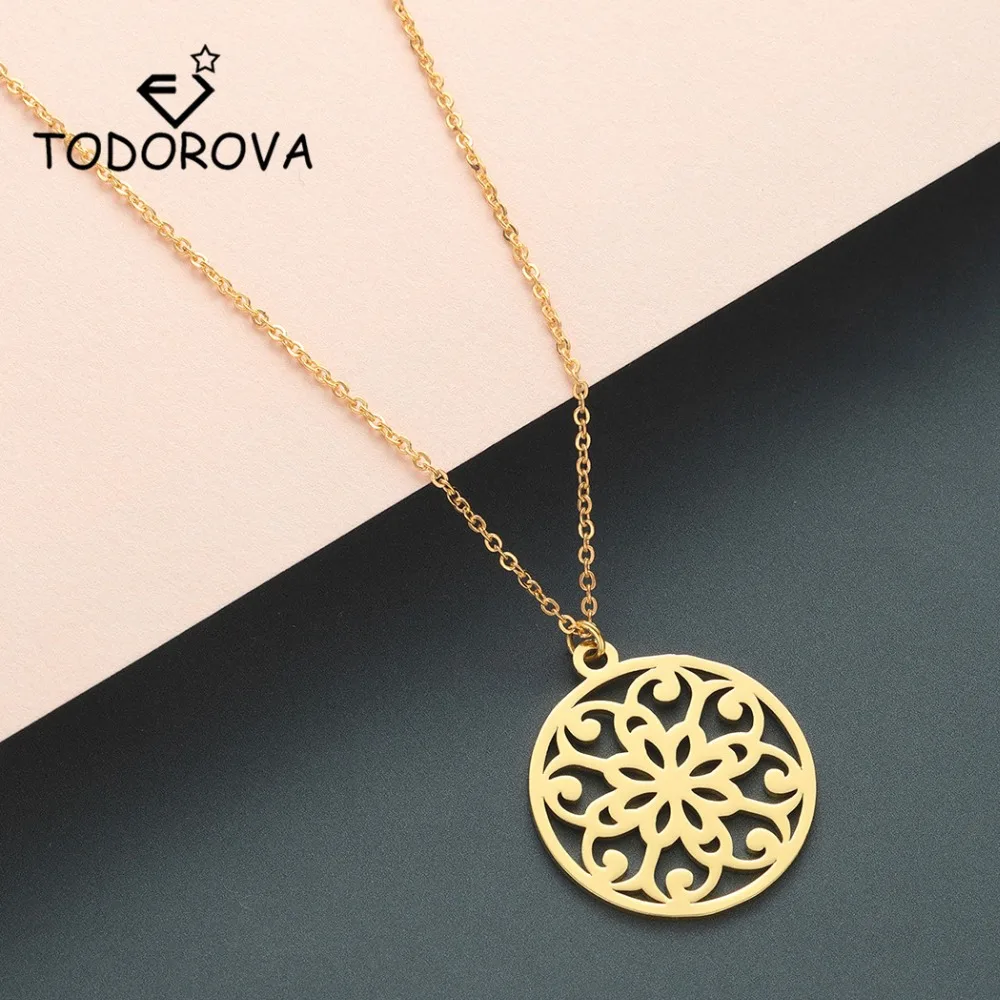 Todorova Mandala Necklace Stainless Steel Flower of Life Necklace Female Om Yoga Buddhism Chakra Pendant Sacred Women Jewelry
Todorova Mandala Necklace Stainless Steel Flower of Life Necklace Female Om Yoga Buddhism Chakra Pendant Sacred Women Jewelry