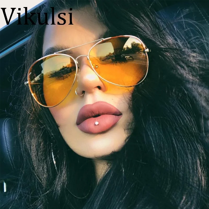 New Classic Women Yellow Aviation Sunglasses Men Fashion Brand Designer Vintage Sun Glasses For Driving Night Vision Rays Shades
New Classic Women Yellow Aviation Sunglasses Men Fashion Brand Designer Vintage Sun Glasses For Driving Night Vision Rays Shades