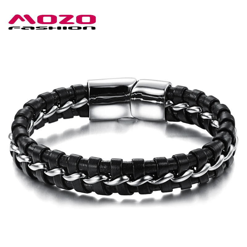 Wholesale new fashion fine jewelry men Genuine leather titanium steel simple style magnet buckle Bracelets accessories TY898
Wholesale new fashion fine jewelry men Genuine leather titanium steel simple style magnet buckle Bracelets accessories TY898
