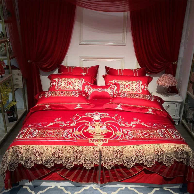 Luxury Egypt Cotton Golden Palace Royal Wedding Bedding Set Embroidery Lace Duvet cover Set Bed Spread Queen King Size 4/6/7Pcs
Luxury Egypt Cotton Golden Palace Royal Wedding Bedding Set Embroidery Lace Duvet cover Set Bed Spread Queen King Size 4/6/7Pcs
