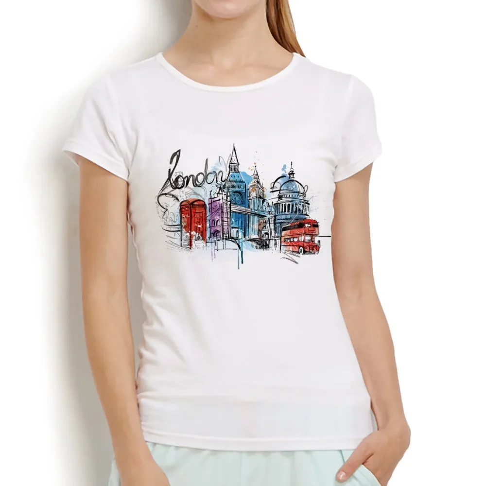 London city The National Gallery watercolor drawing no glue print t shirt femme new white short sleeve casual women tshirt
London city The National Gallery watercolor drawing no glue print t shirt femme new white short sleeve casual women tshirt