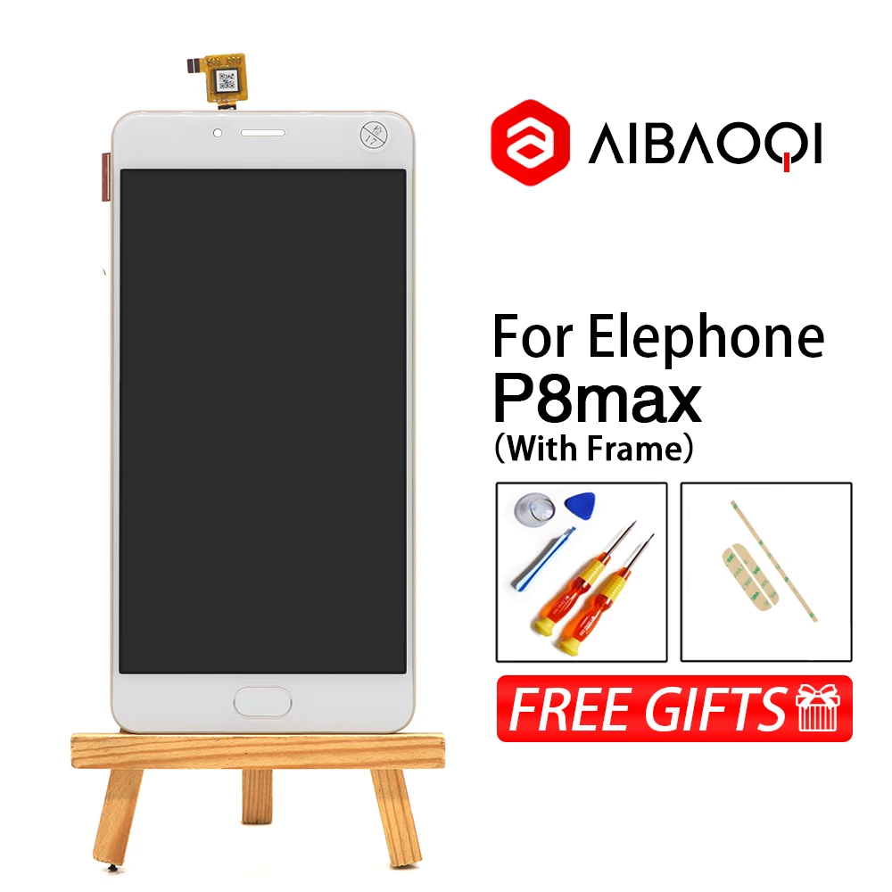 AiBaoQi New Original 5.5 inch Touch Screen+1920X1080 LCD Display+Frame+fingerprint Assembly Replacement For Elephone P8 Max
AiBaoQi New Original 5.5 inch Touch Screen+1920X1080 LCD Display+Frame+fingerprint Assembly Replacement For Elephone P8 Max