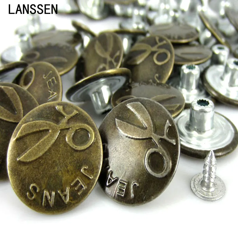 50 Sets Bronze Tone Scissors Pattern Buttons Jean Tack Metal Buttons Fit Sewing Clothes Accessories 20mm
50 Sets Bronze Tone Scissors Pattern Buttons Jean Tack Metal Buttons Fit Sewing Clothes Accessories 20mm