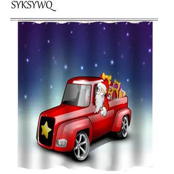 Santa Claus Driving Car Curtain For The Bathroom Christmas Shower Curtain Red Car Blue Shining Star Bathroom Curtain Waterproof
Santa Claus Driving Car Curtain For The Bathroom Christmas Shower Curtain Red Car Blue Shining Star Bathroom Curtain Waterproof