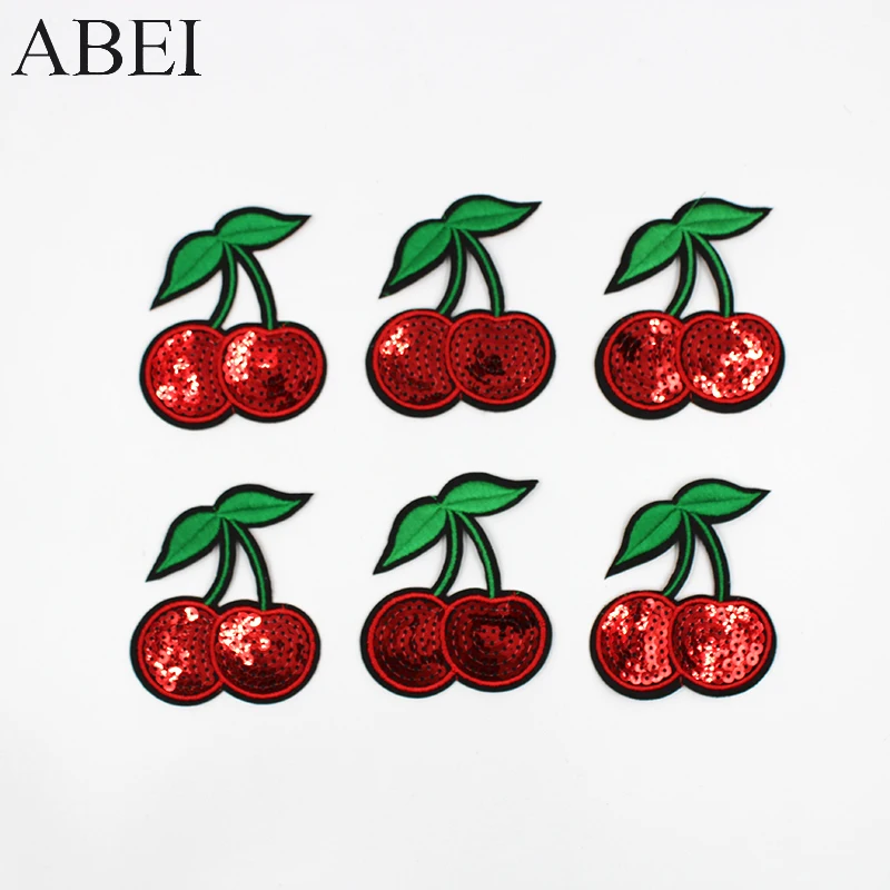 10pcs/lot Cherry Sequins Embroidered Patches Fruit Iron On Patch Sew On Applique Motif Badge For Garment Stickers
10pcs/lot Cherry Sequins Embroidered Patches Fruit Iron On Patch Sew On Applique Motif Badge For Garment Stickers