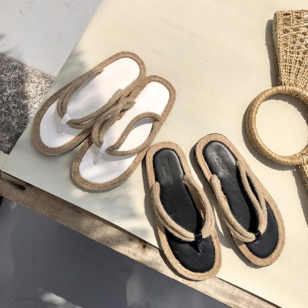 straw knitting flip flops women flat summer slippers black/beige double rope thong beach slippers women slides escarpin femme300
straw knitting flip flops women flat summer slippers black/beige double rope thong beach slippers women slides escarpin femme300