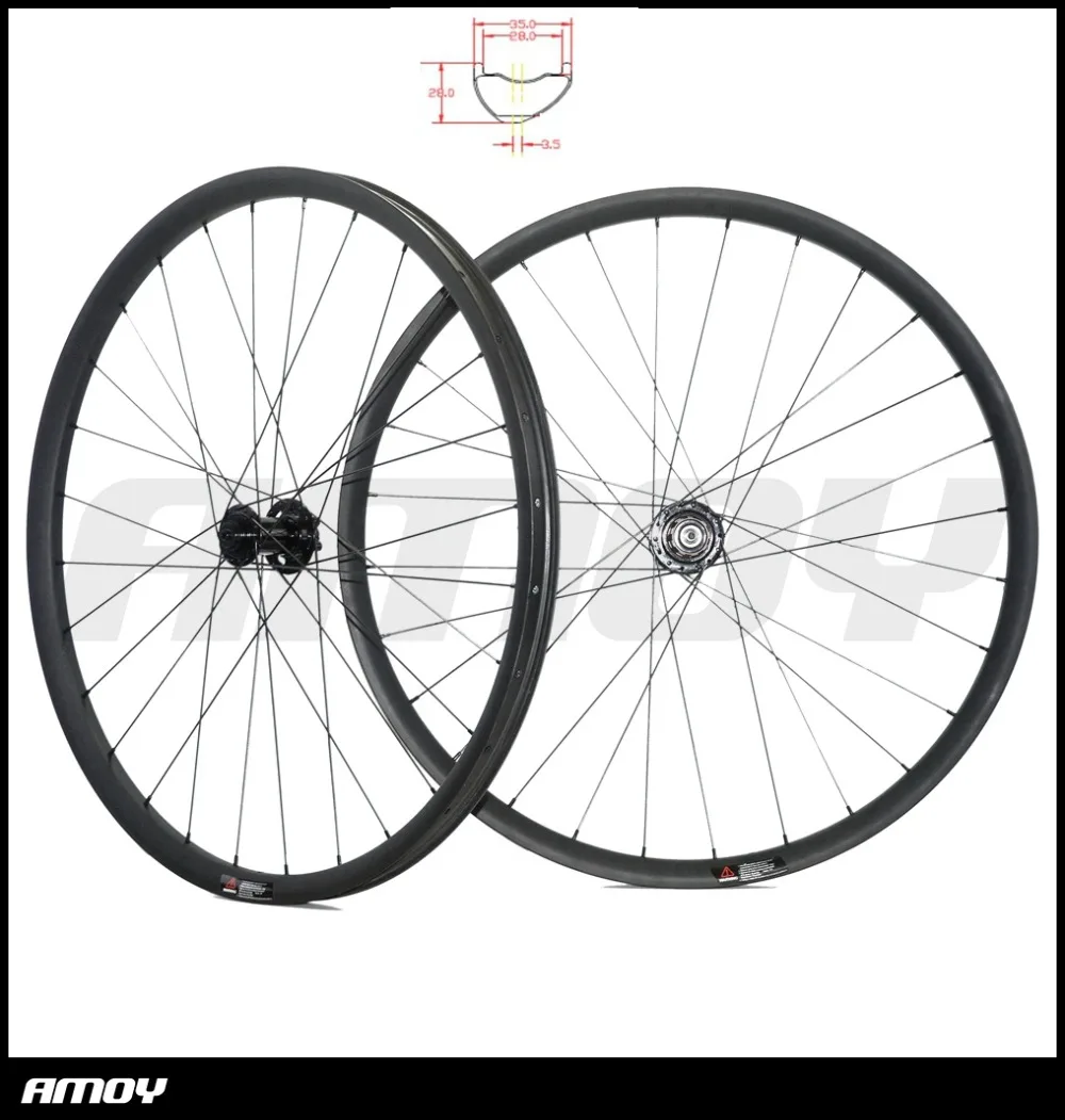 BOOST wheelset 29er MTB AM 35mm asymmetric 28mm deep 29inch clincher tubeless carbon wheels 110mm 148mm
BOOST wheelset 29er MTB AM 35mm asymmetric 28mm deep 29inch clincher tubeless carbon wheels 110mm 148mm