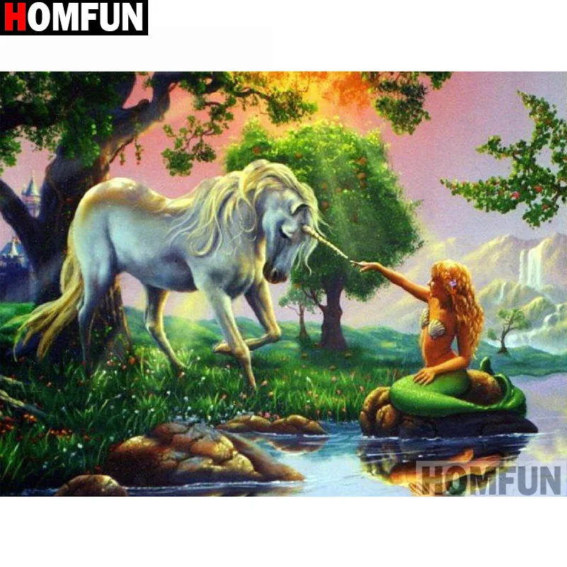 HOMFUN Full Square/Round Drill 5D DIY Diamond Painting "Mermaid Unicorn" Embroidery Cross Stitch 5D Home Decor Gift A14825
HOMFUN Full Square/Round Drill 5D DIY Diamond Painting "Mermaid Unicorn" Embroidery Cross Stitch 5D Home Decor Gift A14825