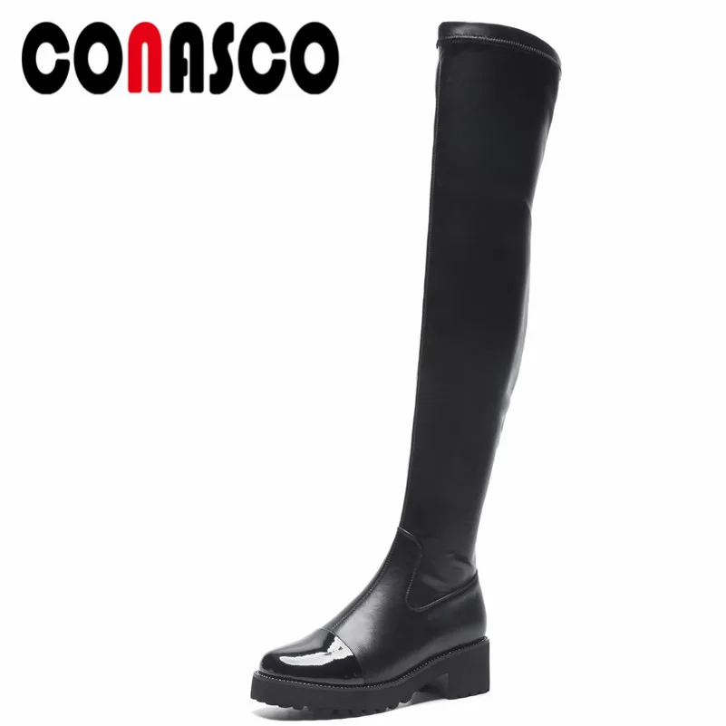CONASCO 1Fashion Women Over The Knee Boots Autumn Winter Warm High Heels Shoes Woman Round Toe Patent Leather Quality High Boots
CONASCO 1Fashion Women Over The Knee Boots Autumn Winter Warm High Heels Shoes Woman Round Toe Patent Leather Quality High Boots