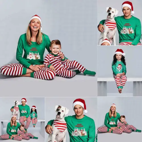 PUDCOCO Newest Family Green Striped Matching Christmas Pajamas PJs Sets Xmas Sleepwear Nightwear casual Cotton Tee Pants
PUDCOCO Newest Family Green Striped Matching Christmas Pajamas PJs Sets Xmas Sleepwear Nightwear casual Cotton Tee Pants