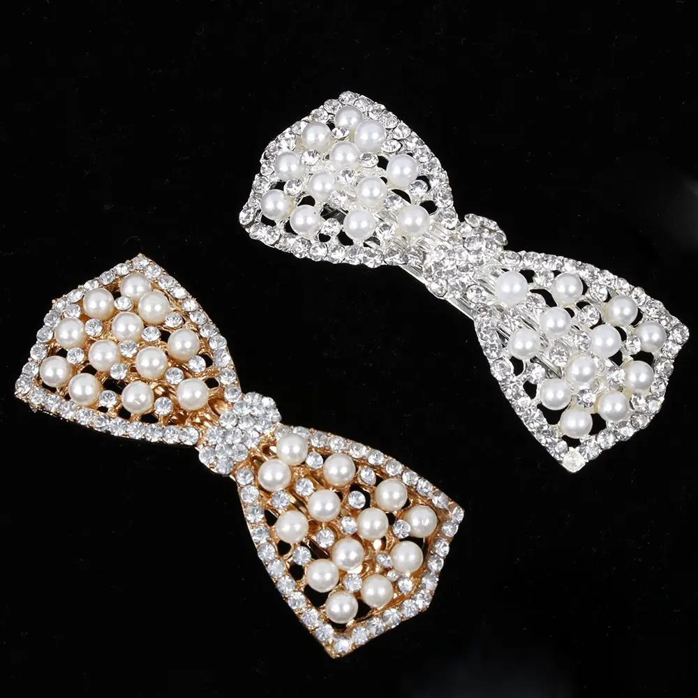 1Pc Best seller Women Girl Fashion Elgant Crystal Bow Hair Clip party vaction Hairpin Barrette Pearl Hair Accessories Hot
1Pc Best seller Women Girl Fashion Elgant Crystal Bow Hair Clip party vaction Hairpin Barrette Pearl Hair Accessories Hot