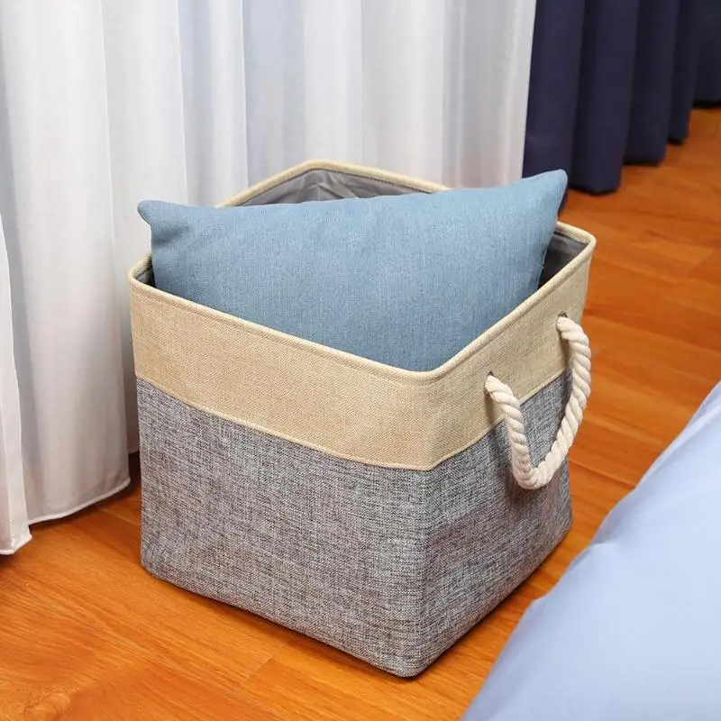 Foldable Linen Cotton Storage Basket Japanese Style Dirty Clothes Storage Laundry Basket Sundries Organizer Toy Home Storage Box
Foldable Linen Cotton Storage Basket Japanese Style Dirty Clothes Storage Laundry Basket Sundries Organizer Toy Home Storage Box