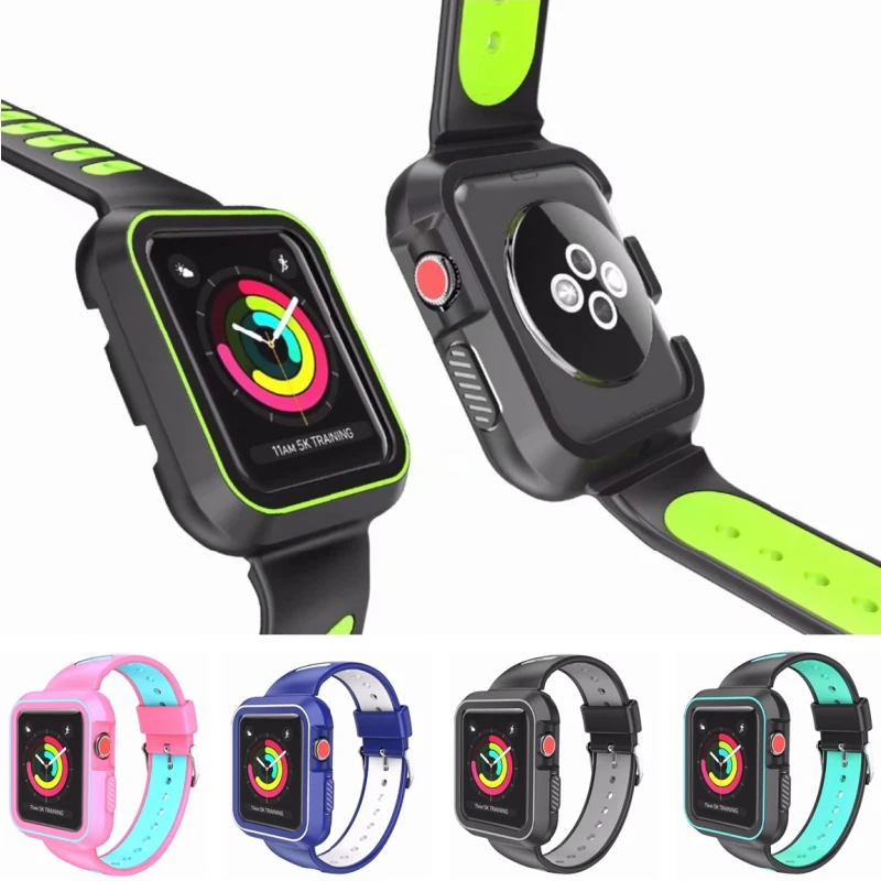 Case+Strap For Apple Watch Band 42mm 38mm iwatch Series 3/2/1 Bracelet Wrist Soft Silicone Rubber Replacement Sport Watchbands
Case+Strap For Apple Watch Band 42mm 38mm iwatch Series 3/2/1 Bracelet Wrist Soft Silicone Rubber Replacement Sport Watchbands