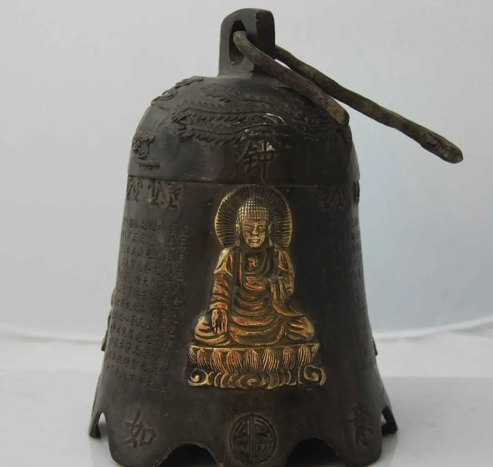 Chinese Monastery Copper Bronze Kwan-Yin Buddha Phoenix Dragon Peace Bells Bell
Chinese Monastery Copper Bronze Kwan-Yin Buddha Phoenix Dragon Peace Bells Bell
