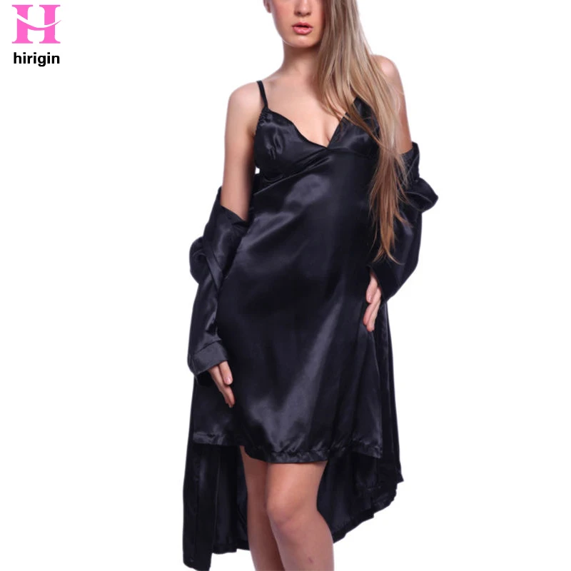 HIRIGIN 2017 Sexy Sleepwear For Women Sexy Satin Lingerie Robe Dress Sleepwear Nightwear Underwear + G-String Female Sleepshirts
HIRIGIN 2017 Sexy Sleepwear For Women Sexy Satin Lingerie Robe Dress Sleepwear Nightwear Underwear + G-String Female Sleepshirts