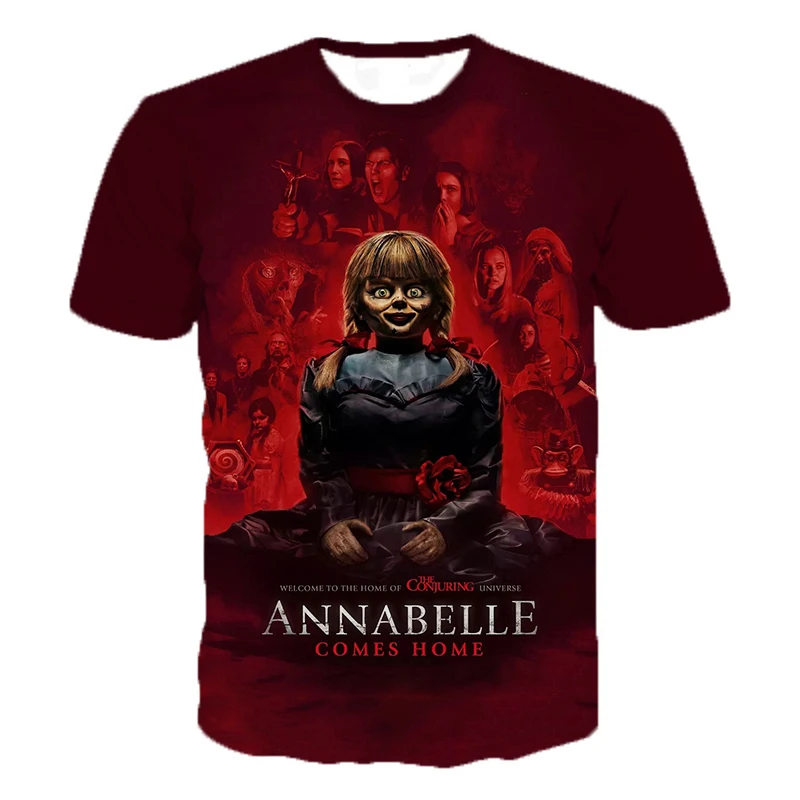 Annabelle Comes Home Horror Movies 3D Printed T Shirts Men Women Funny T-shirts Annabelle The Doll Graphic Short Sleeve T-Shirt
Annabelle Comes Home Horror Movies 3D Printed T Shirts Men Women Funny T-shirts Annabelle The Doll Graphic Short Sleeve T-Shirt