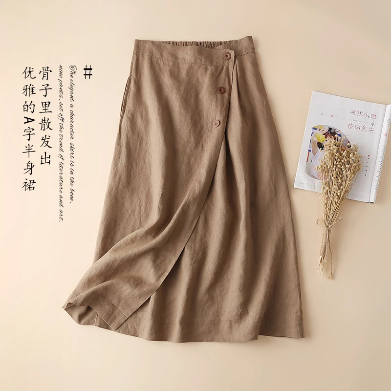 Spring Women Mori Girls Loose All-match Comfortable High Waist Elastic Waist Cotton Linen A-line Skirts
Spring Women Mori Girls Loose All-match Comfortable High Waist Elastic Waist Cotton Linen A-line Skirts