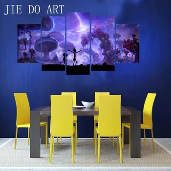 5piece Poster Canvas Mushroom World Rick and Morty Canvas Set wall posters Art Painting For home living room decoration
5piece Poster Canvas Mushroom World Rick and Morty Canvas Set wall posters Art Painting For home living room decoration