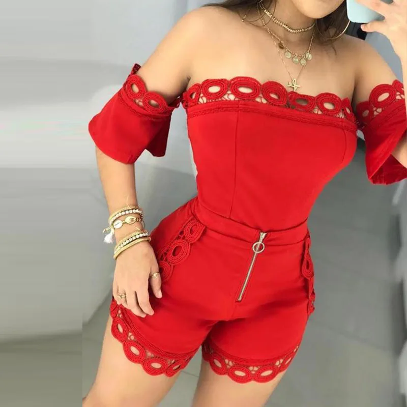 Off Shoulder Crochet Sexy Playsuits Romper Women New Hollow Out Summer Jumpsuit Short Club Wear Lace Bodysuit Overalls
Off Shoulder Crochet Sexy Playsuits Romper Women New Hollow Out Summer Jumpsuit Short Club Wear Lace Bodysuit Overalls