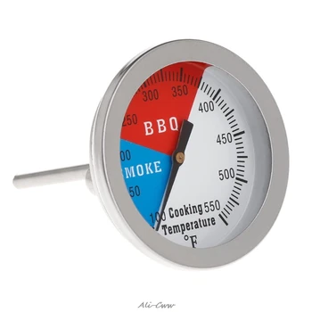 

2" 550F BBQ Thermometer Gauge Barbecue Grill Wood Smoker Charcoal Heat Indicator