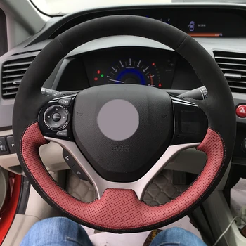 Black Suede Wine Red Leather Car Steering Wheel Cover for Honda Civic Civic 9 2012-2015
Black Suede Wine Red Leather Car Steering Wheel Cover for Honda Civic Civic 9 2012-2015