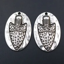 WKOUD 2pcs Silver Plated Retro Metal Spear Head Charm Necklace Bracelet DIY Metal Jewelry Alloy Pendant A1814
WKOUD 2pcs Silver Plated Retro Metal Spear Head Charm Necklace Bracelet DIY Metal Jewelry Alloy Pendant A1814