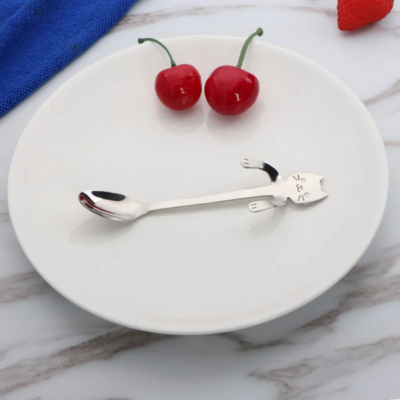 New Stainless Steel Coffee & Tea Spoon Mini Cat Long Handle Creative Spoon Drinking Tools Kitchen Gadget Flatware Tableware
New Stainless Steel Coffee & Tea Spoon Mini Cat Long Handle Creative Spoon Drinking Tools Kitchen Gadget Flatware Tableware