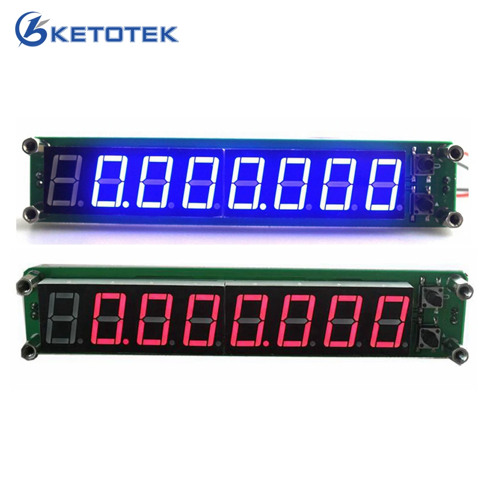 0.1MHz ~ 60MHz 20MHz ~ 2.4GHz Digital Frequency Counter Meter Tester Cymometer 8 digits 0.56"LED Display
0.1MHz ~ 60MHz 20MHz ~ 2.4GHz Digital Frequency Counter Meter Tester Cymometer 8 digits 0.56"LED Display