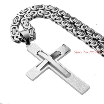 Colorful Cross Pendant Necklace New Fashion Jewelry Male Gift Trendy Stainless Steel 16"-40" 6mm Thick Link Byzantine Chain
Colorful Cross Pendant Necklace New Fashion Jewelry Male Gift Trendy Stainless Steel 16"-40" 6mm Thick Link Byzantine Chain