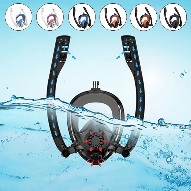 Double Breath Tube Full Face Diving Mask Swimming Anti-Fog Anti-Leak Adults Kids Snorkeling Mask Snorkel Diving Equipment
Double Breath Tube Full Face Diving Mask Swimming Anti-Fog Anti-Leak Adults Kids Snorkeling Mask Snorkel Diving Equipment