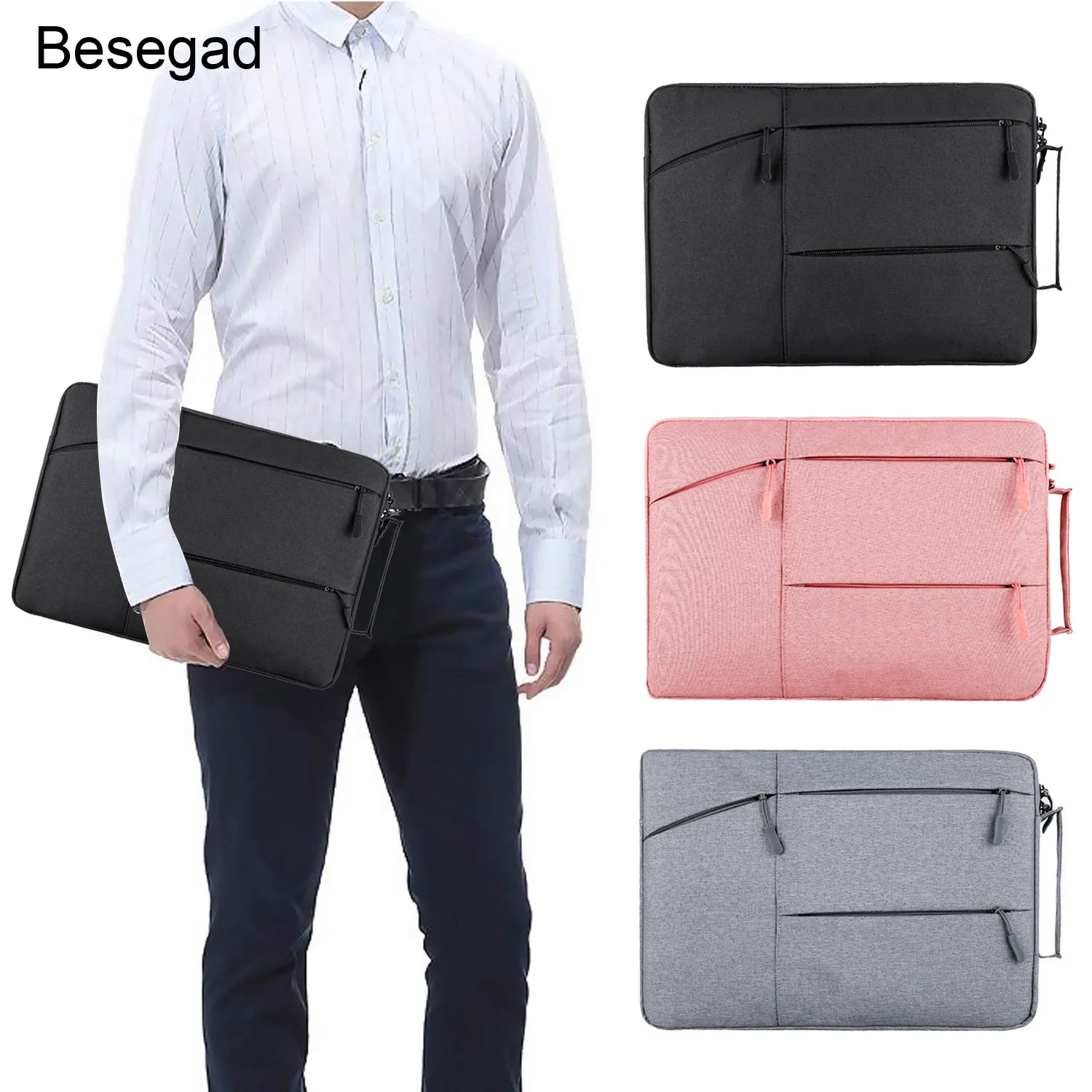 Besegad Multi-Function Laptop Sleeve Handbag Case Cover Bag with Side Pockets for MacBook Air Pro Lenovo Dell 11.6 13 15.6 Inch
Besegad Multi-Function Laptop Sleeve Handbag Case Cover Bag with Side Pockets for MacBook Air Pro Lenovo Dell 11.6 13 15.6 Inch