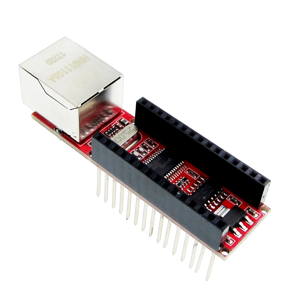 1Pcs ENC28J60 Ethernet Shield V1.0 Nano V3 Ethernet Shield RJ45 HR911105A Webserver Module With Pins
1Pcs ENC28J60 Ethernet Shield V1.0 Nano V3 Ethernet Shield RJ45 HR911105A Webserver Module With Pins