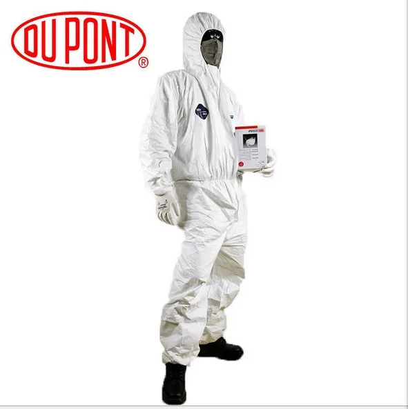Dupont Tyvek Protective Clothing Coverall 1422A Disposable Antistatic and non-linting work clothes One Piece against dust/splash