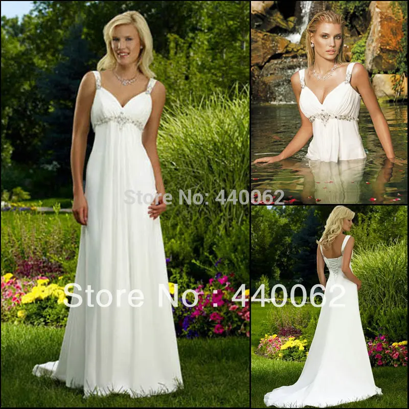 Maria's Bridal Elegant White Ivory Sweetheart With Straps Backless Chiffon Beach Wedding Dress bridal Gown 2015 Vestido de Noiva
Maria's Bridal Elegant White Ivory Sweetheart With Straps Backless Chiffon Beach Wedding Dress bridal Gown 2015 Vestido de Noiva